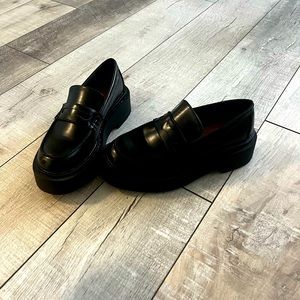 Faux Leather Chunky Loafers